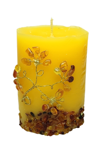 Świeca bursztynowa mini wysokość 8 cm