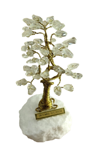 Drzewko szczęścia z naturalnym kryształem górskim