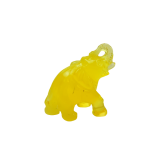 Słonik z żółtego bursztynu bałtyckiego unikatowa rzeźba  