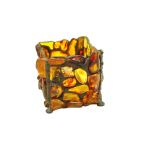 Bursztynowy świecznik na małą świeczkę typu tealight