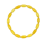 Bransoletka bursztynowa na gumce żółty bursztyn bałtycki