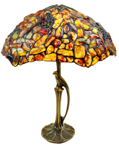 Lampa bursztynowa 40 cm średnicy klosza