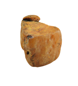 Duża pękata bryłka bursztynu bałtyckiego o wadze 152 g