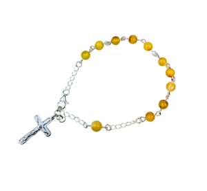 Różaniec Bursztynowy na Rękę