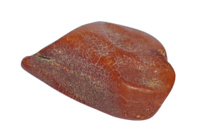 Duża pękata bryłka bursztynu bałtyckiego o wadze 125 g