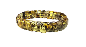 Bransoletka bursztynowa  na gumce  