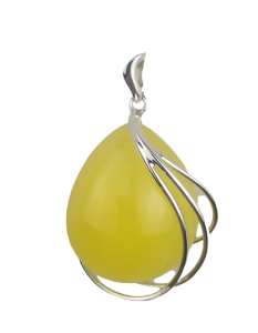 Wisior Z Jasnym Bursztynem 